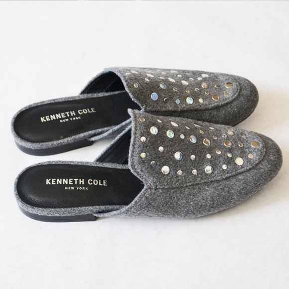 Kenneth Cole Velvet Stud Mules Slip On Shoes Sz 7M - Picture 5 of 8
